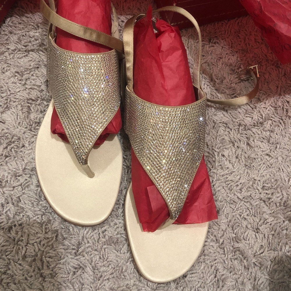 Rene Caovilla Crunch sandals. Very shiny.🥰🥰